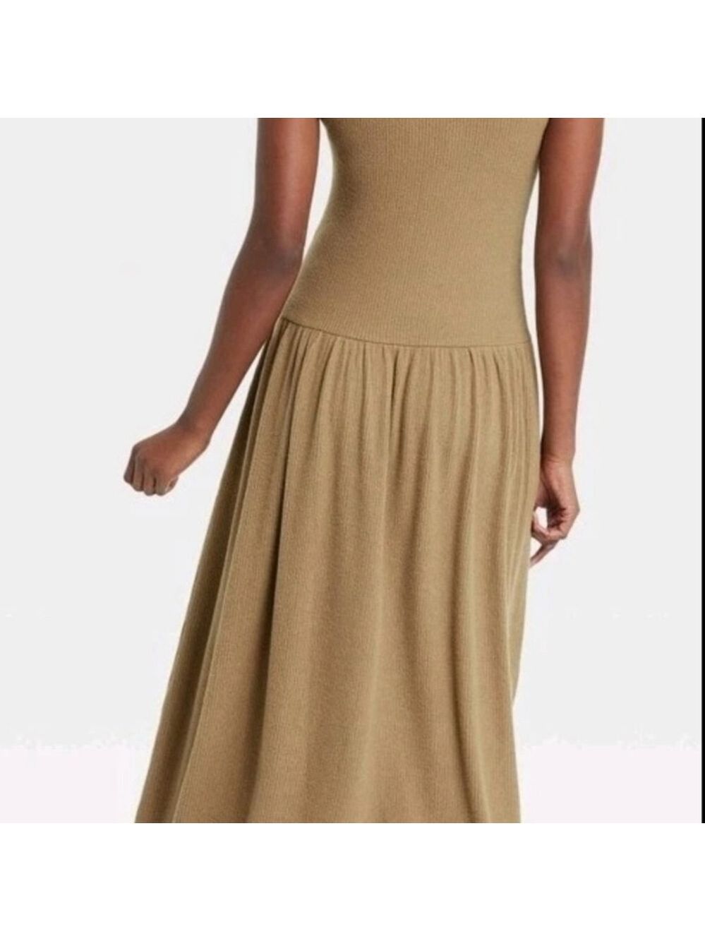 Universal Thread Knit Ribbed Drop Waist Midi sleeveless Dress - Picture 3 of 8